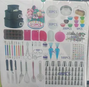 512-Piece Cake Decorating and Baking Supplies Kit