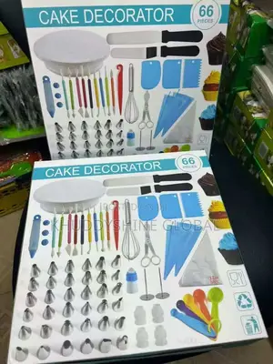 66-Piece Cake Decorating Supplies Kit Complete With a Rotating Turnta