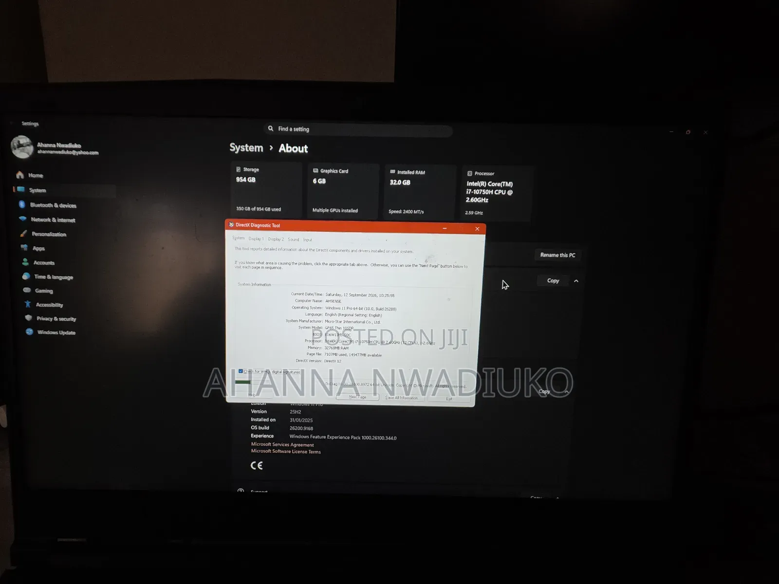 Laptop MSI GF65 Thin 10UE 32GB Nvidia SSD 1T
