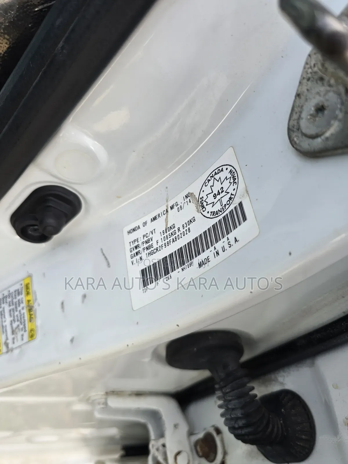 Honda Accord 2015 White