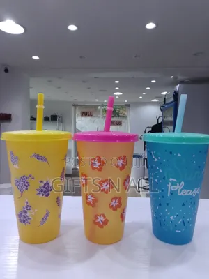 Fancy Plastic Straw Cup
