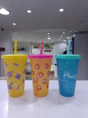 Fancy Plastic Straw Cup