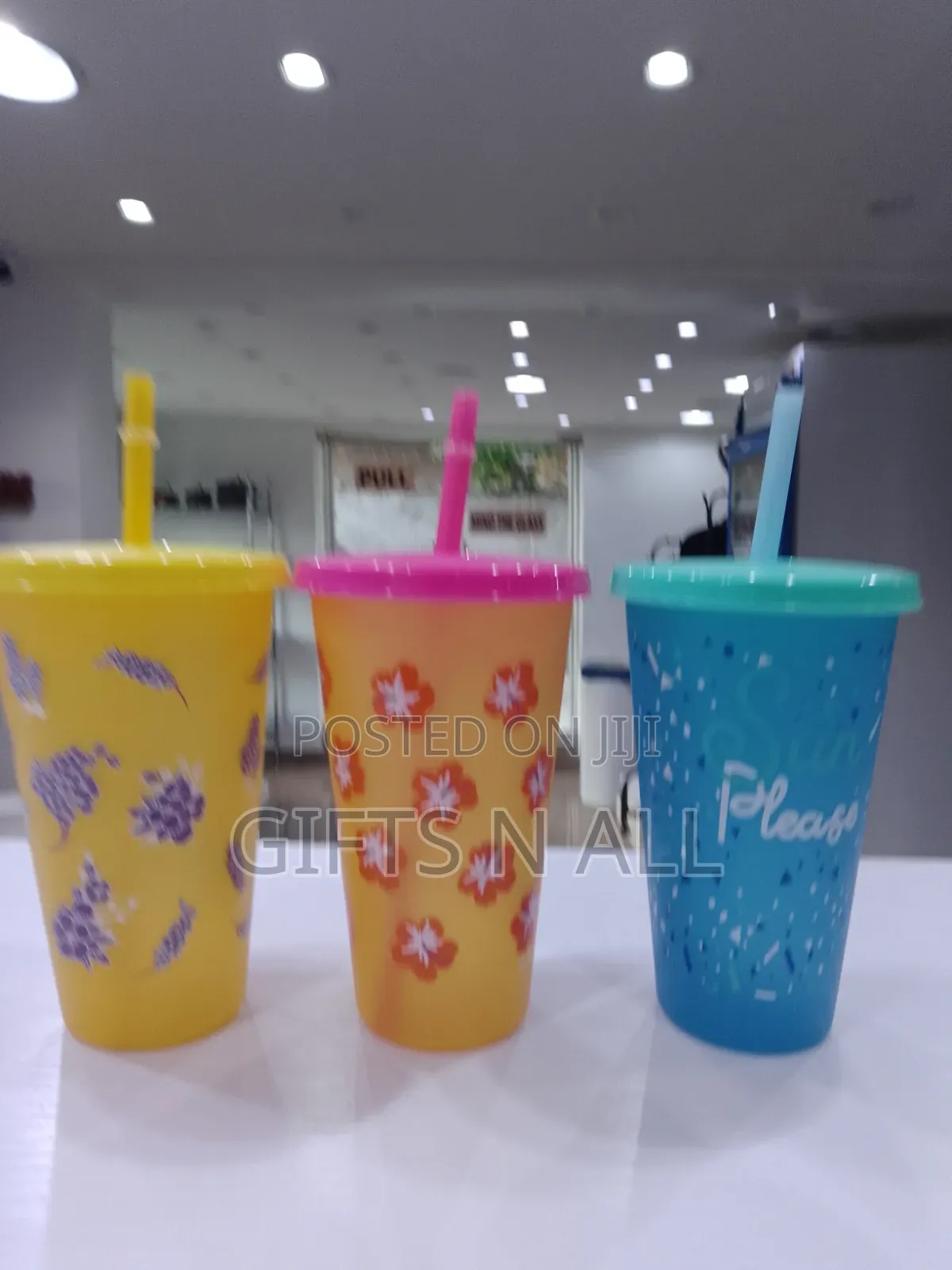Fancy Plastic Straw Cup