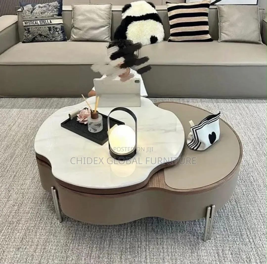 Swivel Ceramic Top Center Table