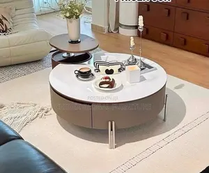 Swivel Ceramic Top Center Table
