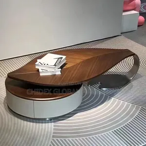 Wooden Top/Ceramic Top Center Table With Cabinets.