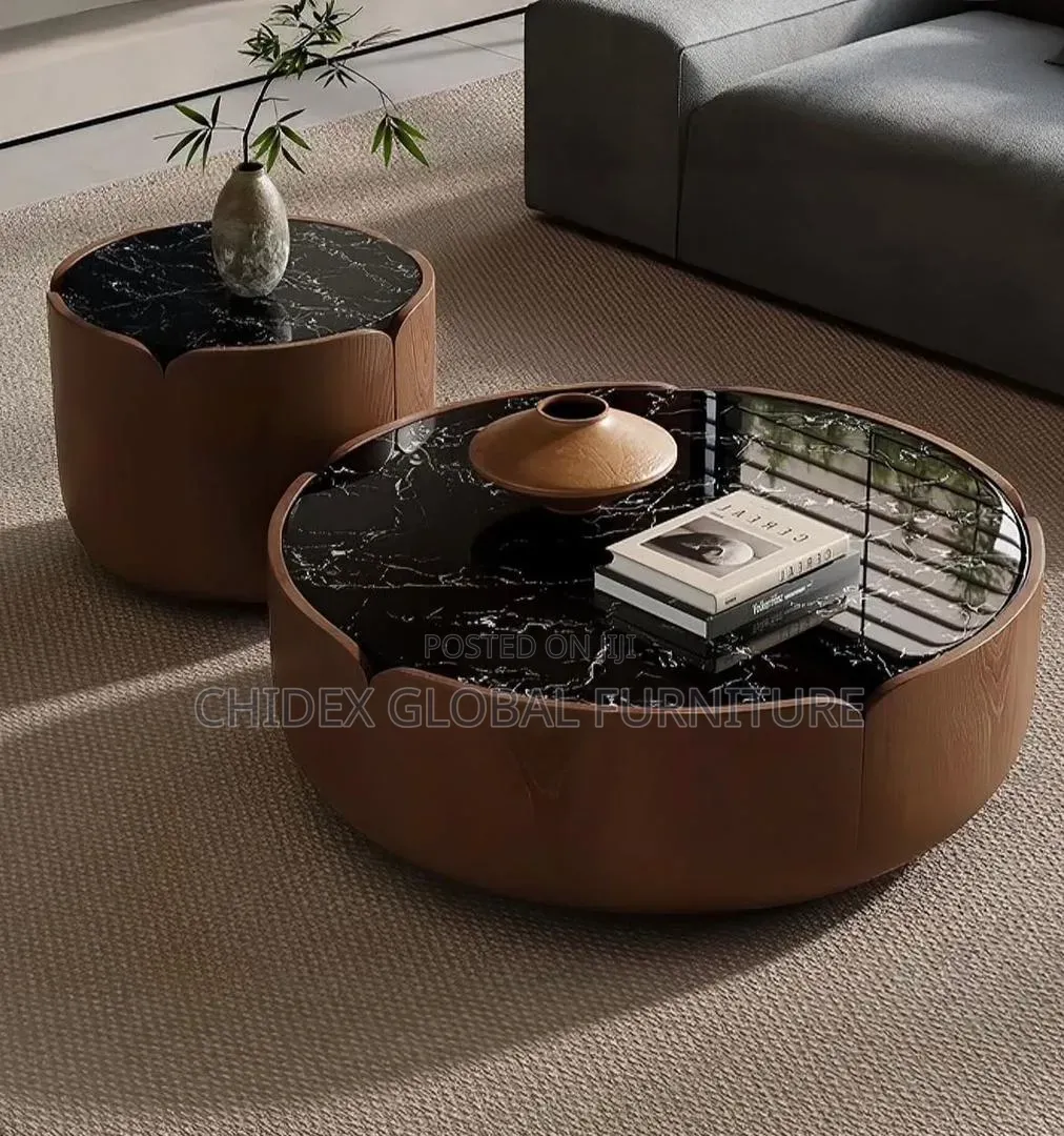 Wooden Top/Ceramic Top Center Table With Cabinets.