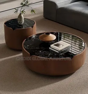 Wooden Top/Ceramic Top Center Table With Cabinets.