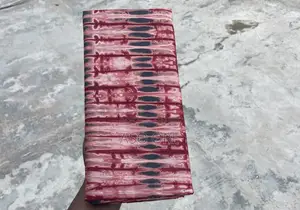 Burgundy Patterned Adire Fabric – African Print
