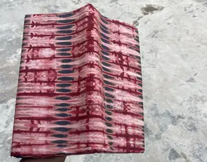 Burgundy Patterned Adire Fabric – African Print