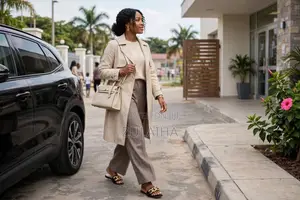Female Black Flat Shoes With Gold Chain