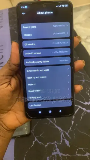 Xiaomi Redmi Note 12 128 GB Gray
