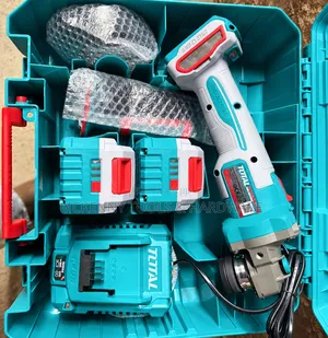 TOTAL Cordless Brushless Angle Grinder + 2 Batteries Charger