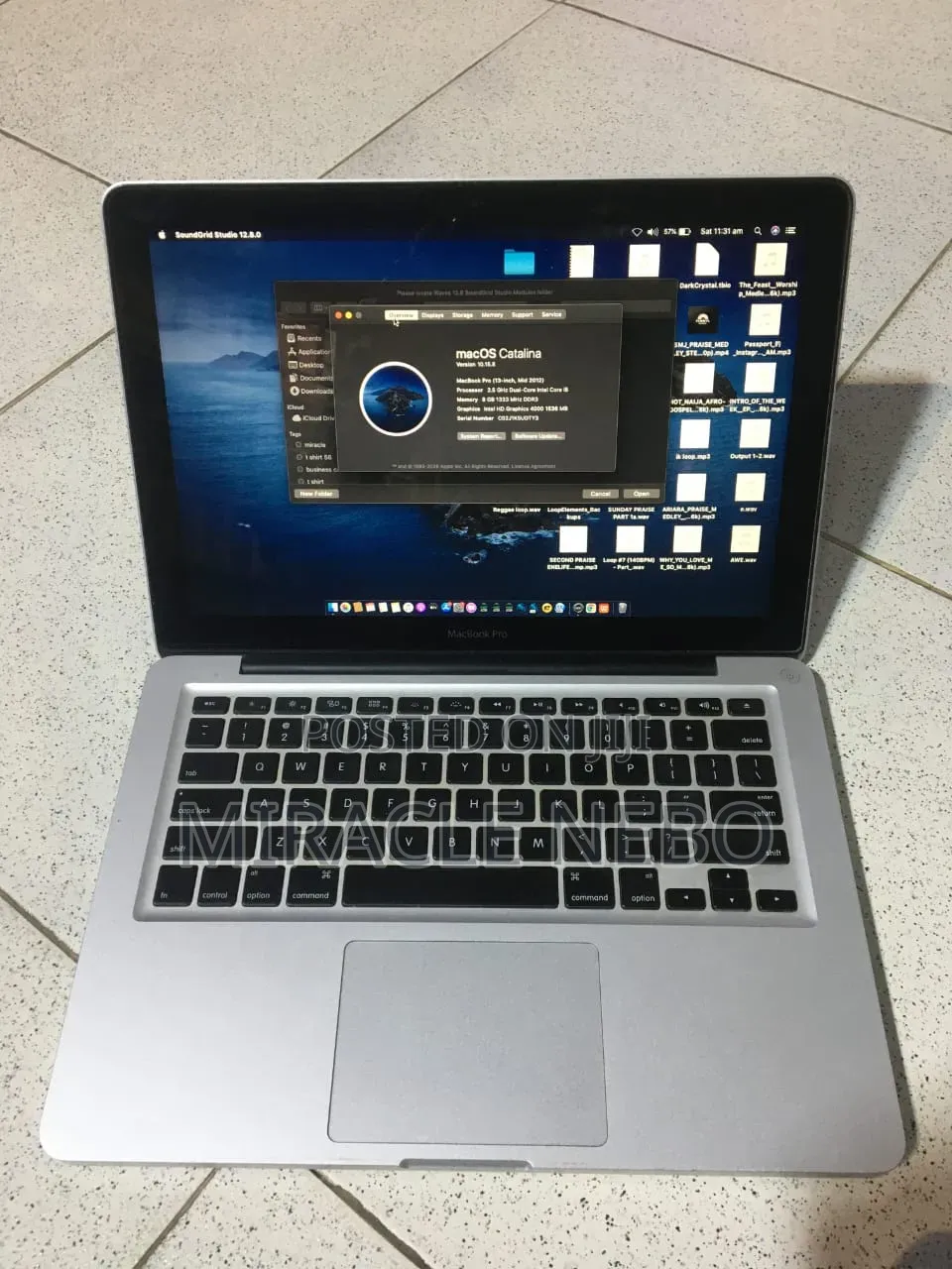 Laptop Apple MacBook Pro 2012 8GB Intel Core i5 SSD 128GB