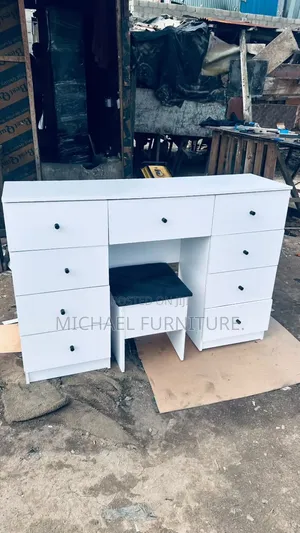 50inches Width Pure White Dressing Table