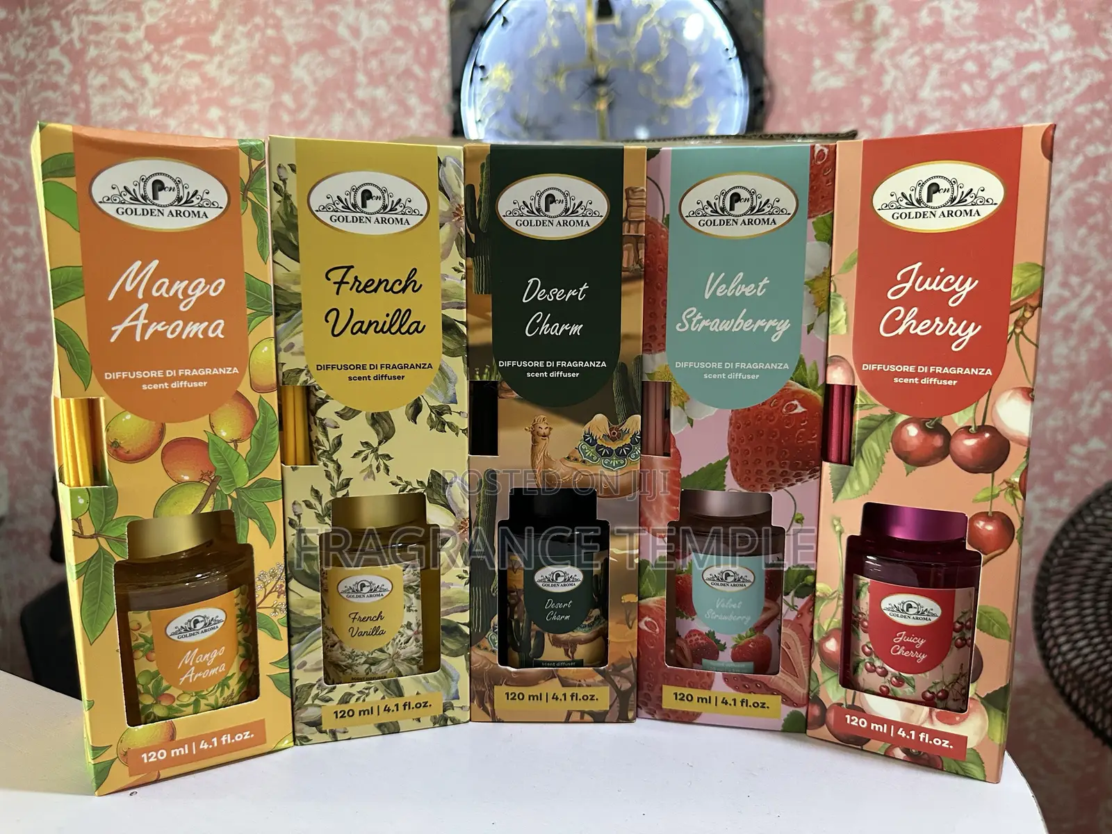 Golden Aroma Reed Diffuser