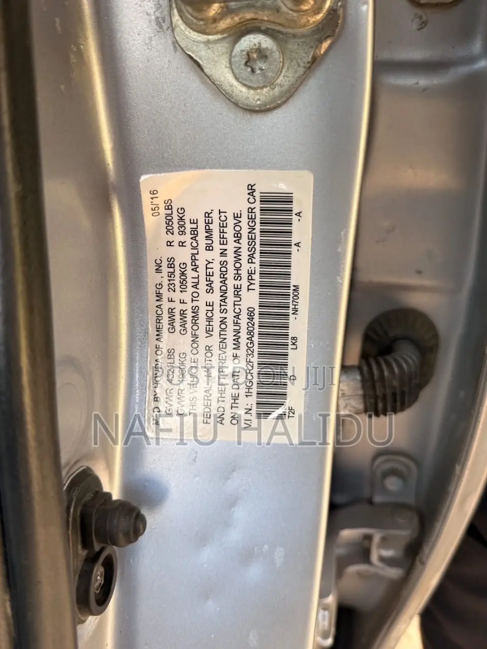 Honda Accord 2016 Silver