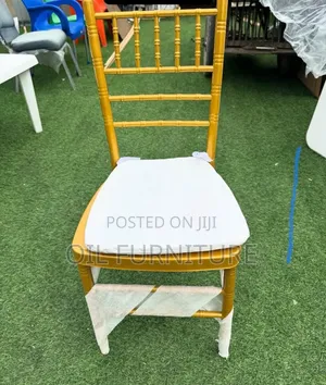 ​Luxury Gold Chiavari Chair With White Cushion – Event Wedding Seat