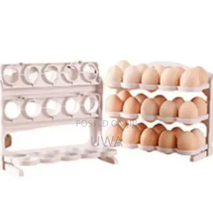 3-Tier Flip Egg Holder Rack /Automic Egg Storage