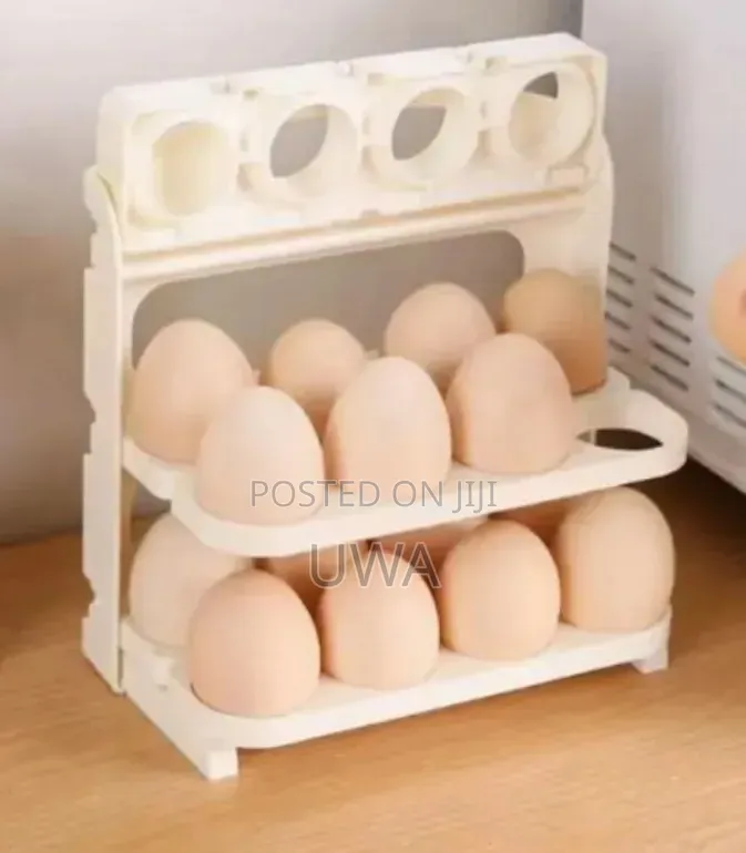 3-Tier Flip Egg Holder Rack /Automic Egg Storage