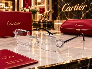 Rimless Sunglasses With Dark Gray Cartier