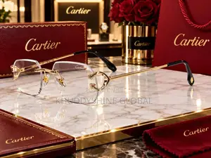 Rimless Sunglasses With Dark Gray Cartier