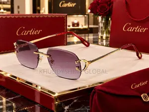 Rimless Sunglasses With Dark Gray Cartier