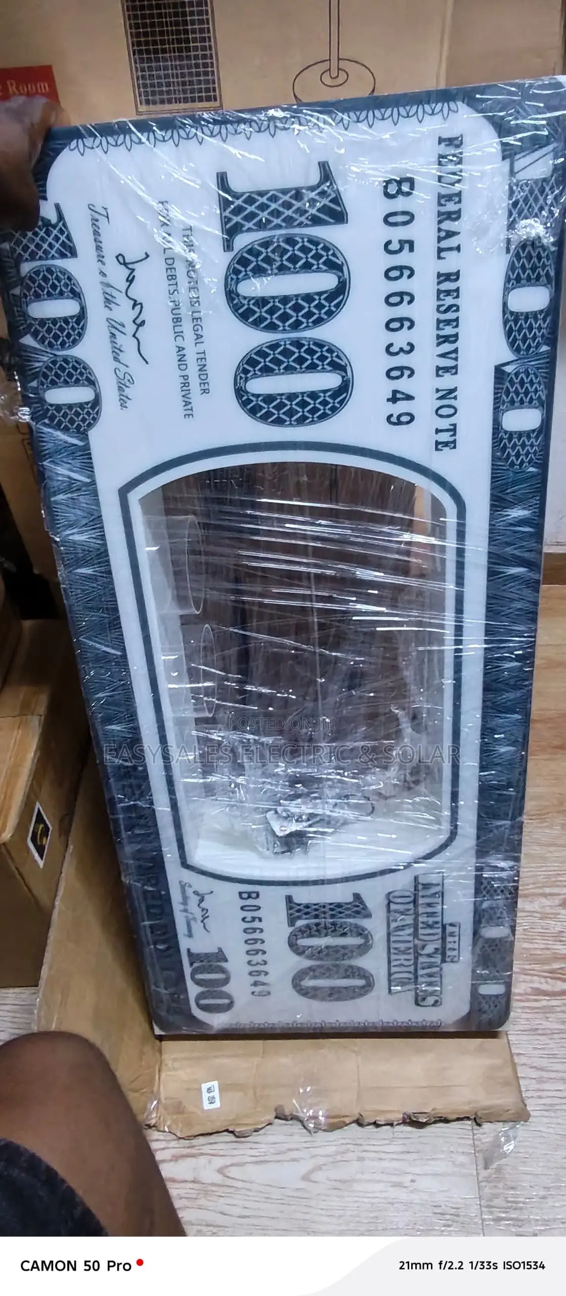 100 Dollar Banknote LED Bottle Presenter Rechargeable Glorifier Light