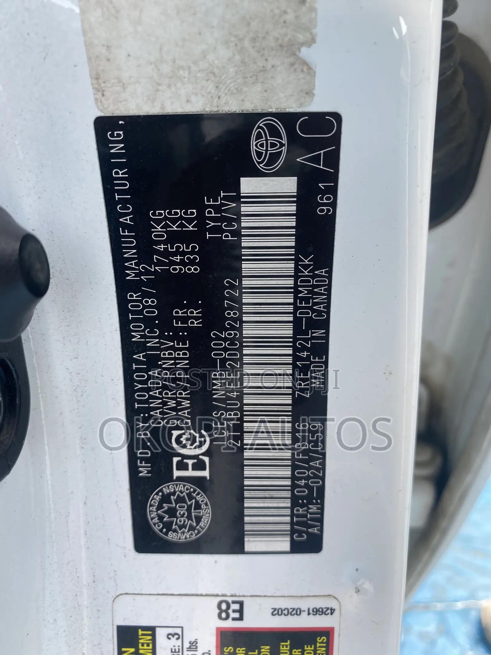 Toyota Corolla 2013 White