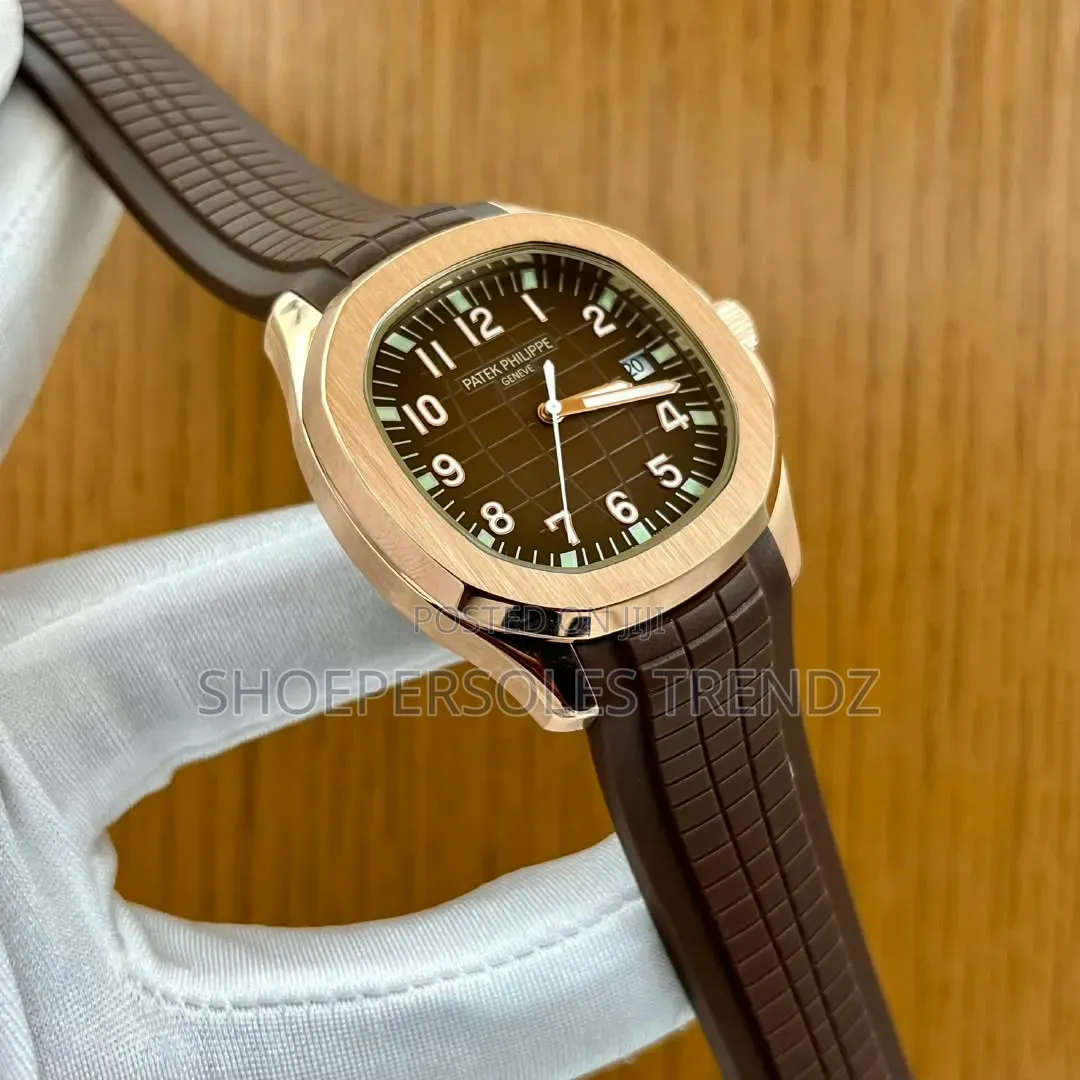 Phillipe Patek Plain and Stoned Frame Rubber Strap.