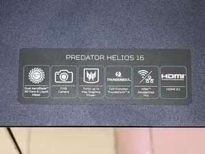 New Laptop Acer Predator Helios 16 32GB Intel Core i9 SSD 1T