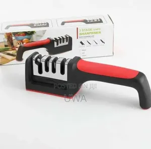 Manual Kitchen Knife Scissors Sharpener Tool With Ergonomic Handle