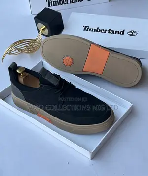 Fully Boxed Timberland Men’s Suede Sneakers – Black and Brown