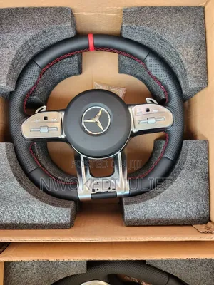 AMG/ Upgrade Steering Wheel, Brand New Black on Red Tread