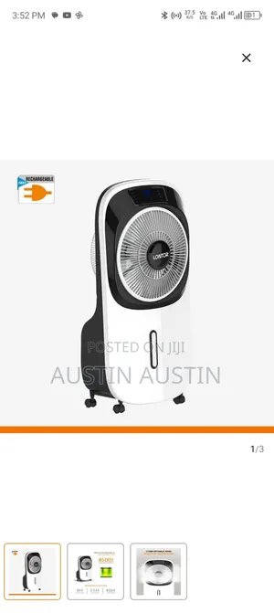 Lontor Rechargeable Air Cooler Water Mist Fan