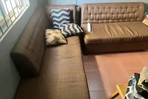 Large L- Shape Couch (2 Different Units) With 3 Pillows