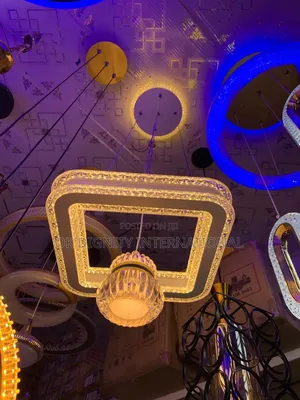 Luxury Square LED Crystal Chandelier – Modern Gold Ceiling Light