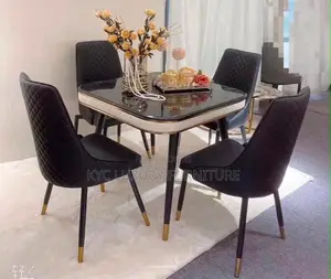 4 Seater Mable Top Dining Set