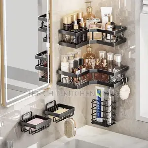 5-In1 Adhesive Corner Shower Caddy Organizer