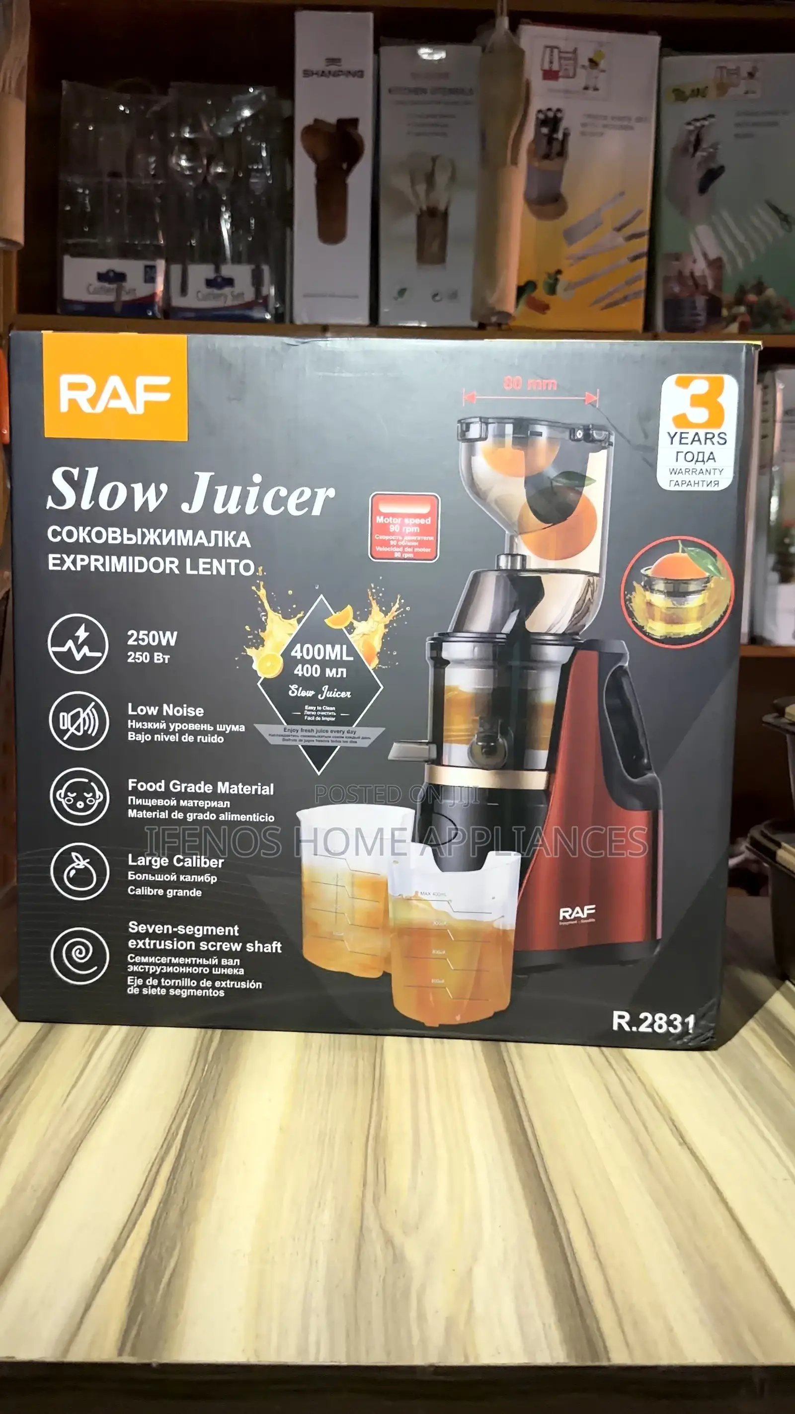 RAF 250W Slow Juicer