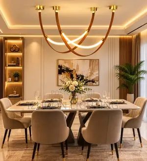90cm by 90cm Celestial Gold Orbit Chandelier for Your Dining