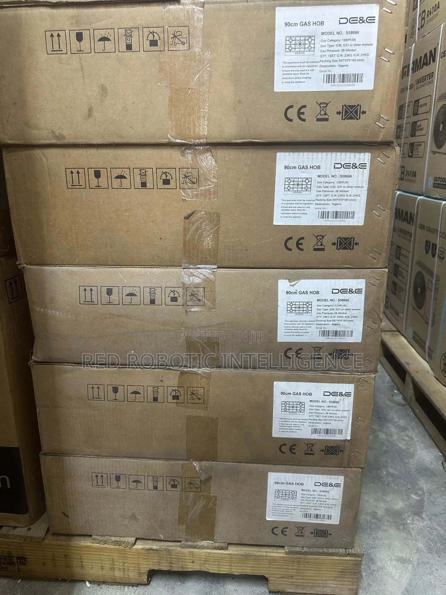 D E 90 Cm Gas Hob
