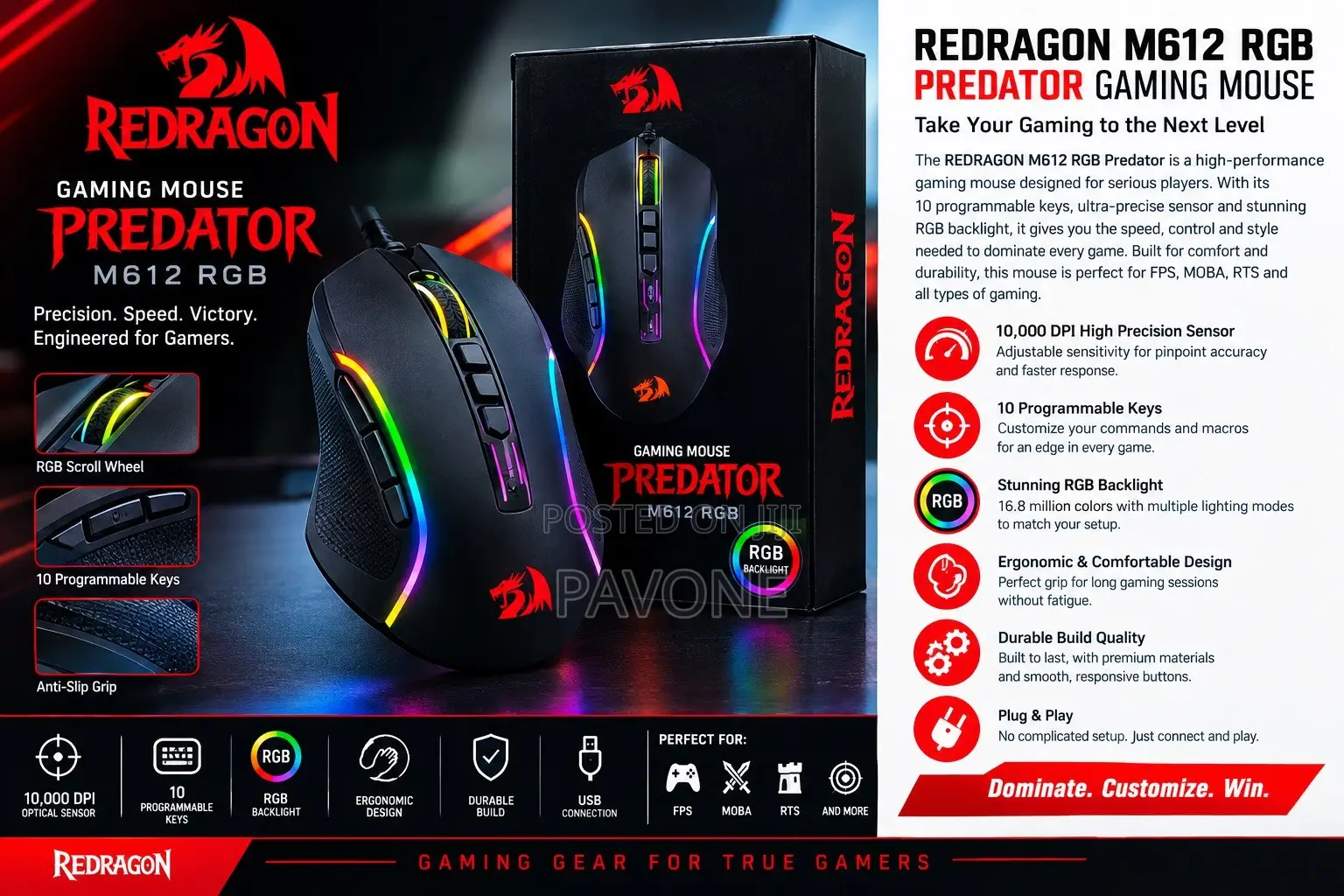 REDEAGON PREDATOR Gaming Mouse