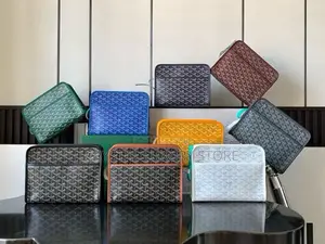 Goyard Quality Luxury Men Genuine Leather Purse