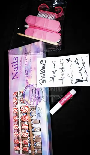 5-in-1 Soft Gel Press-on Nails Kit With Glue and Tools