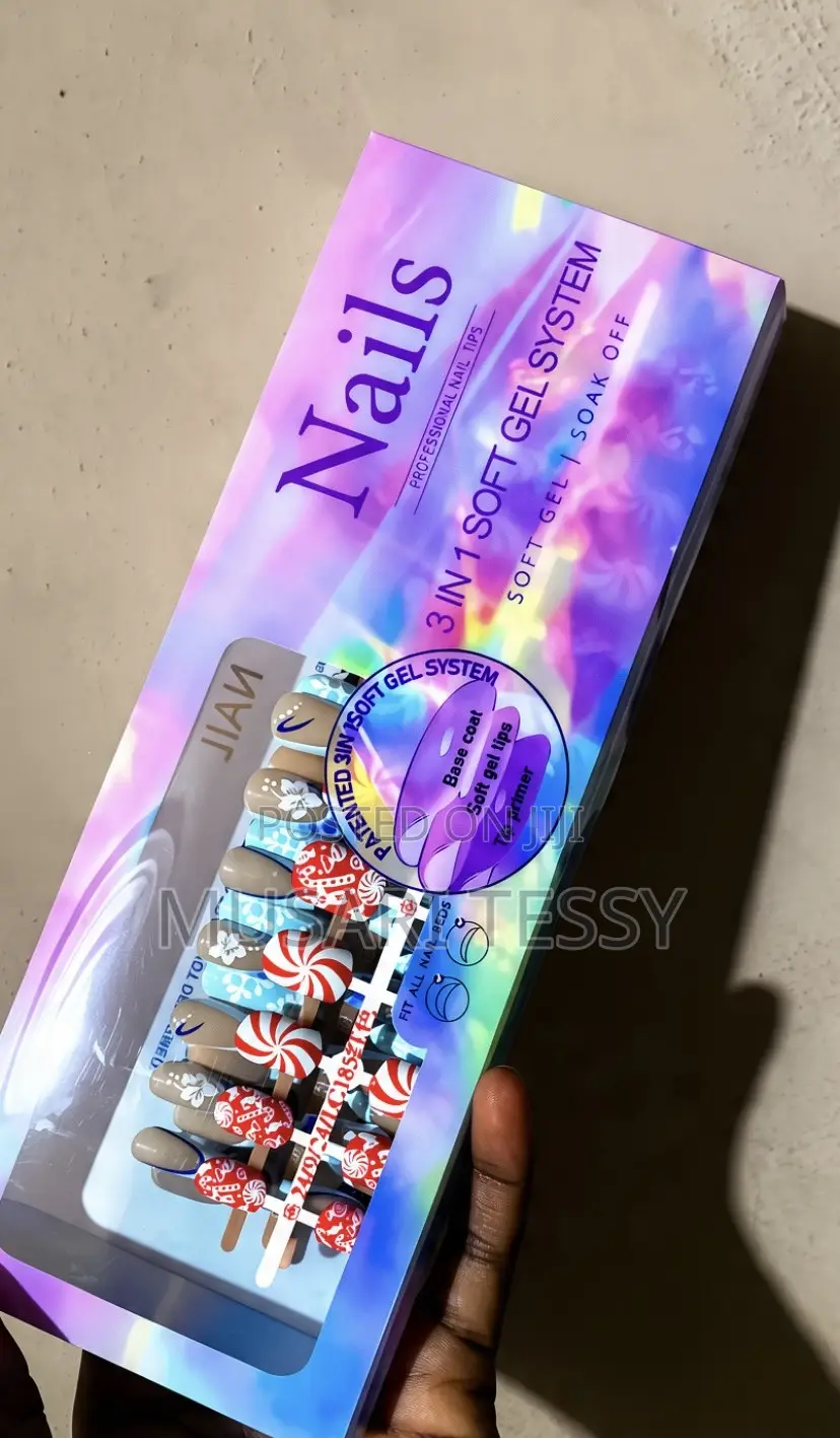 5-in-1 Soft Gel Press-on Nails Kit With Glue and Tools