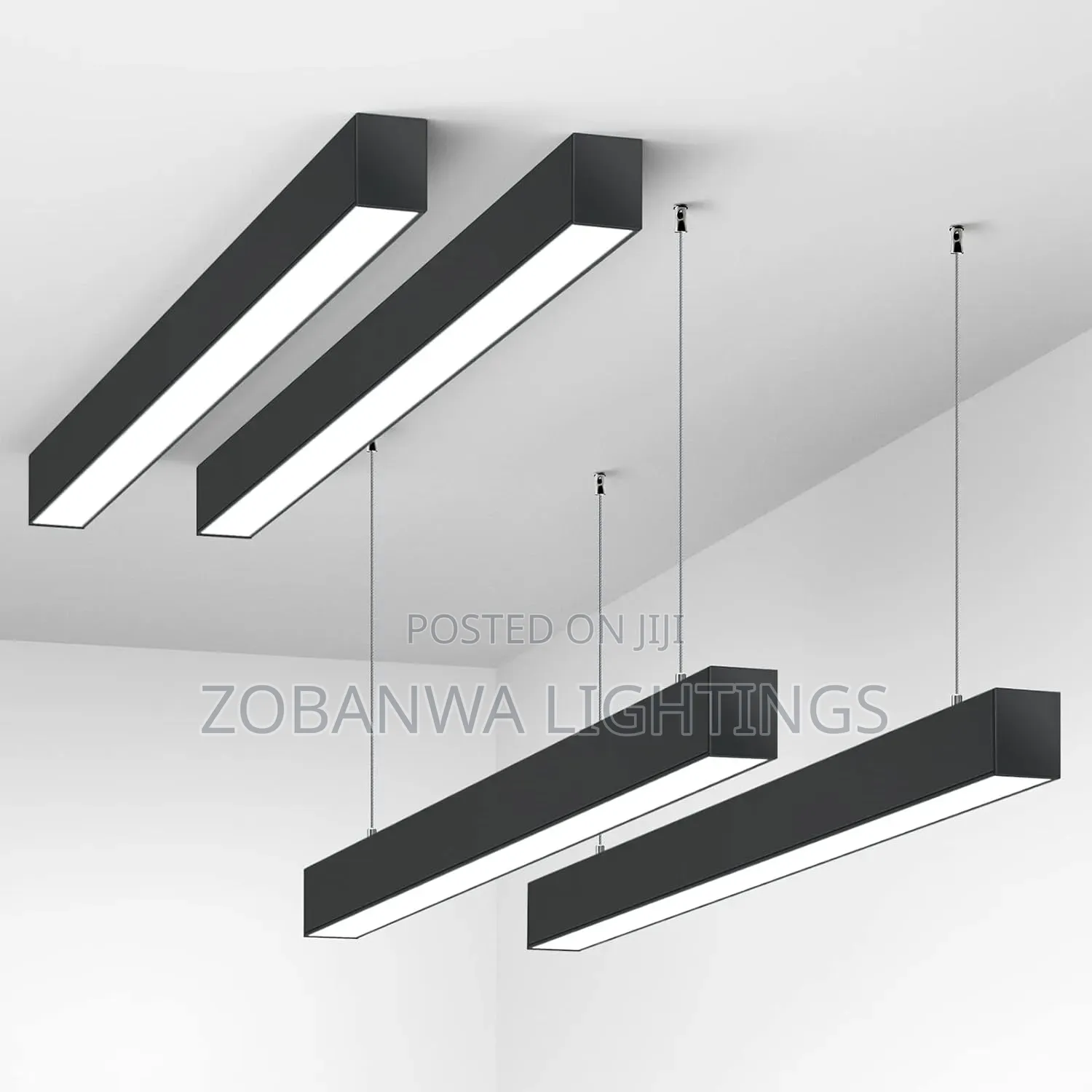 Led Office Chandelier Rounded Strip Light Bar