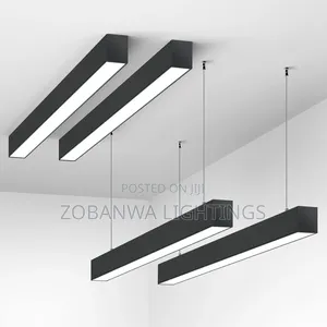 Led Office Chandelier Rounded Strip Light Bar