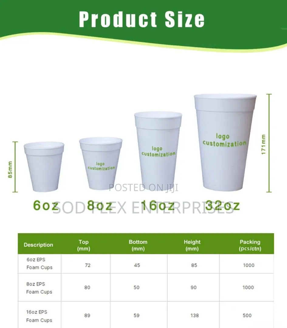 12oz Durable Styrofoam Executive Foam Cup for Executive and Celebrity