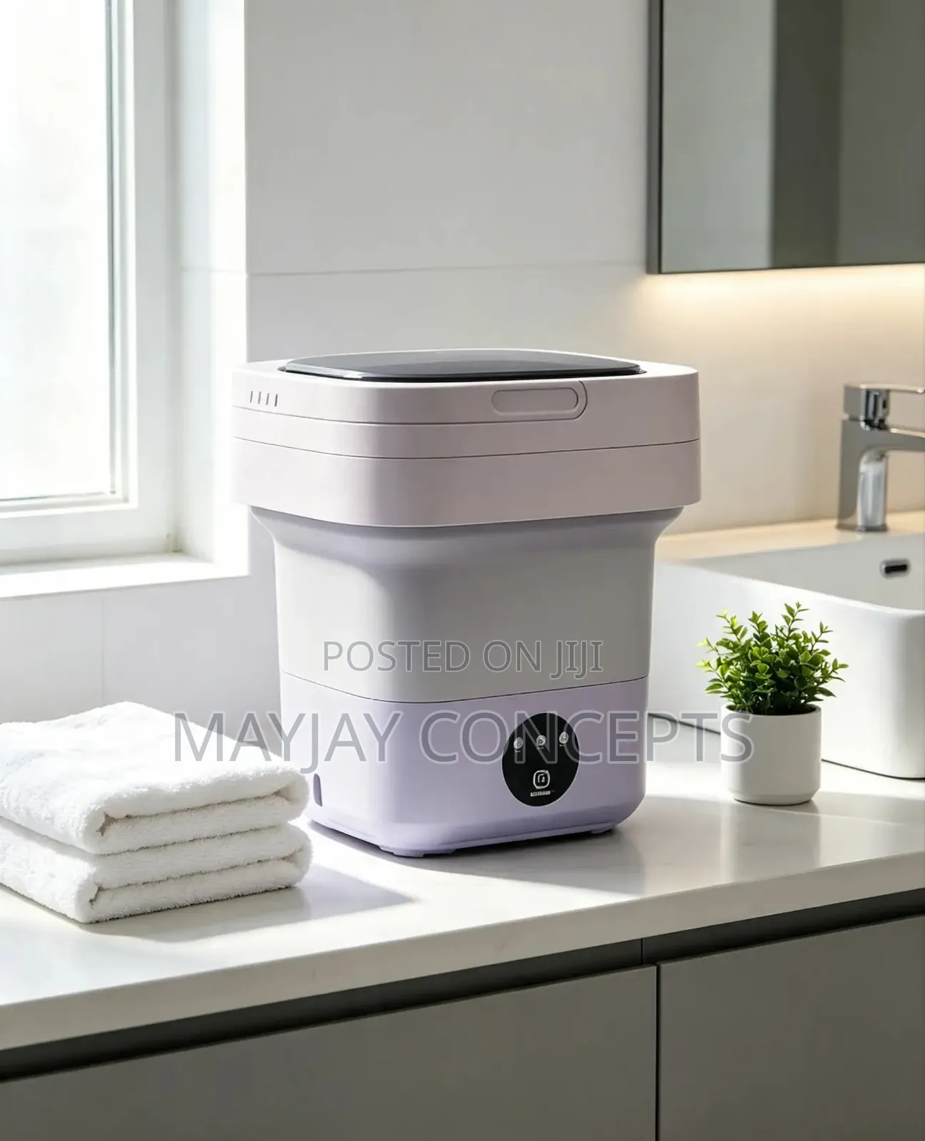 Portable Folding Mini Washing Machine Compact Space Saving Laundry